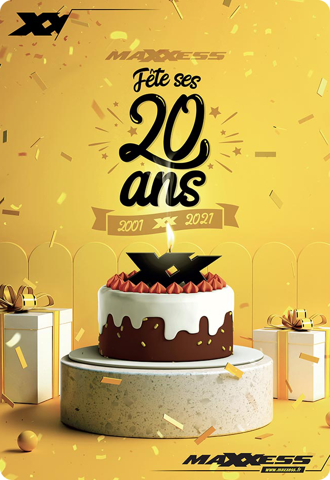 Profitez d’offres incroyables et exclusives pour les 20 ANS MAXXESS -15%sur votre commande* avec le code : ANNIV15