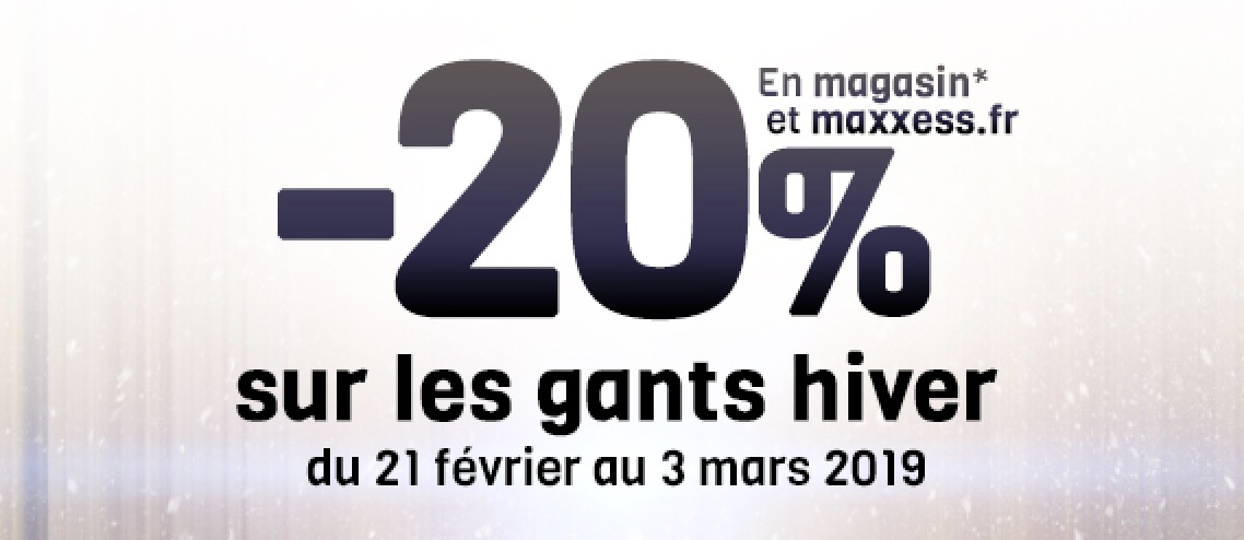 -20% Sur Les Gants Hiver Chez MAXXESS
