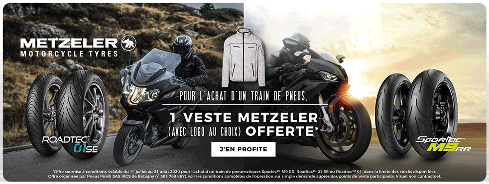 1 Train De Pneus Acheté = 1 Veste Metzeler Offerte !