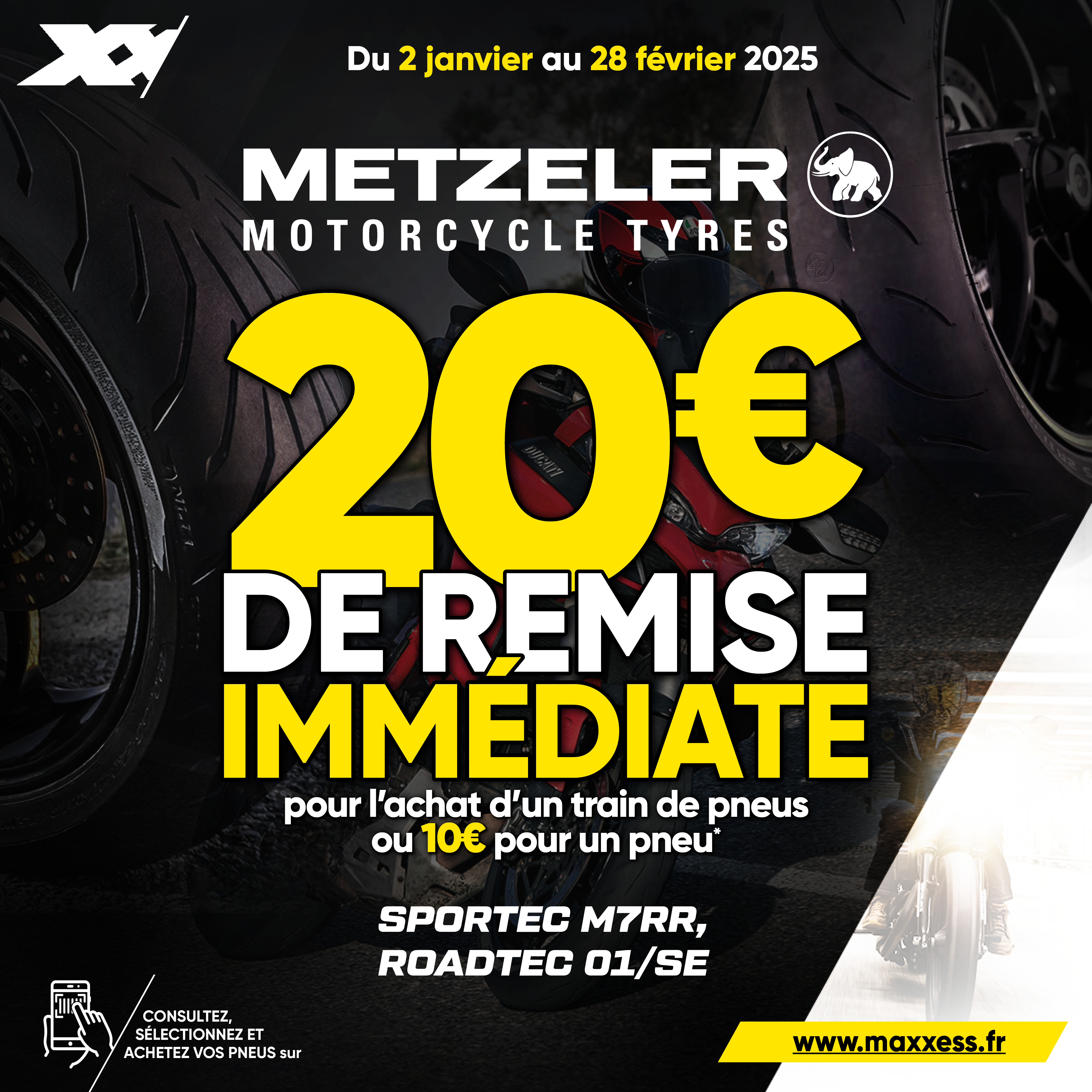 Jusqu’à 20 € De Remise Immédiate Pour L’achat De Pneus METZELER