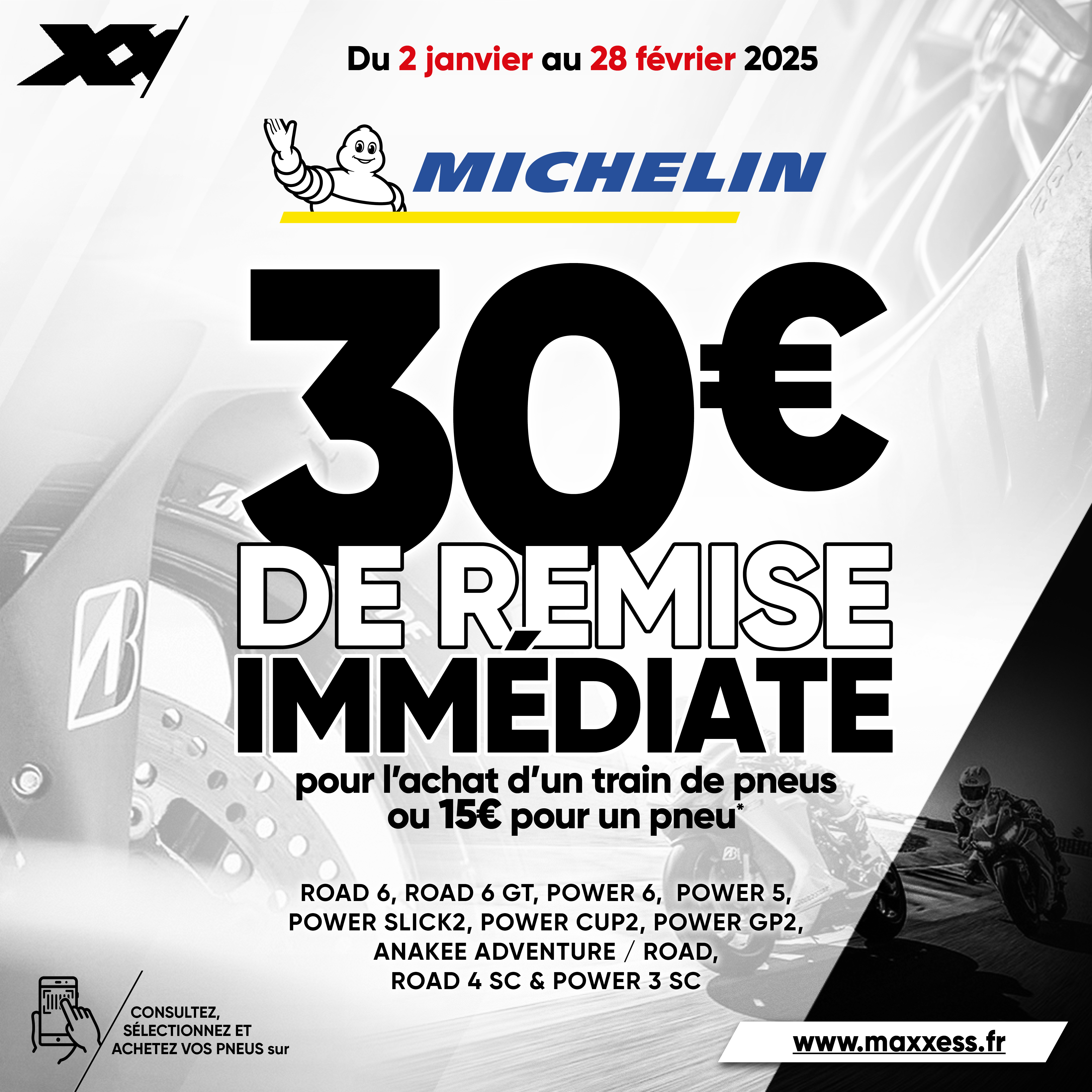 Jusqu’à 30 € De Remise Immédiate Pour L’achat De Pneus MICHELIN