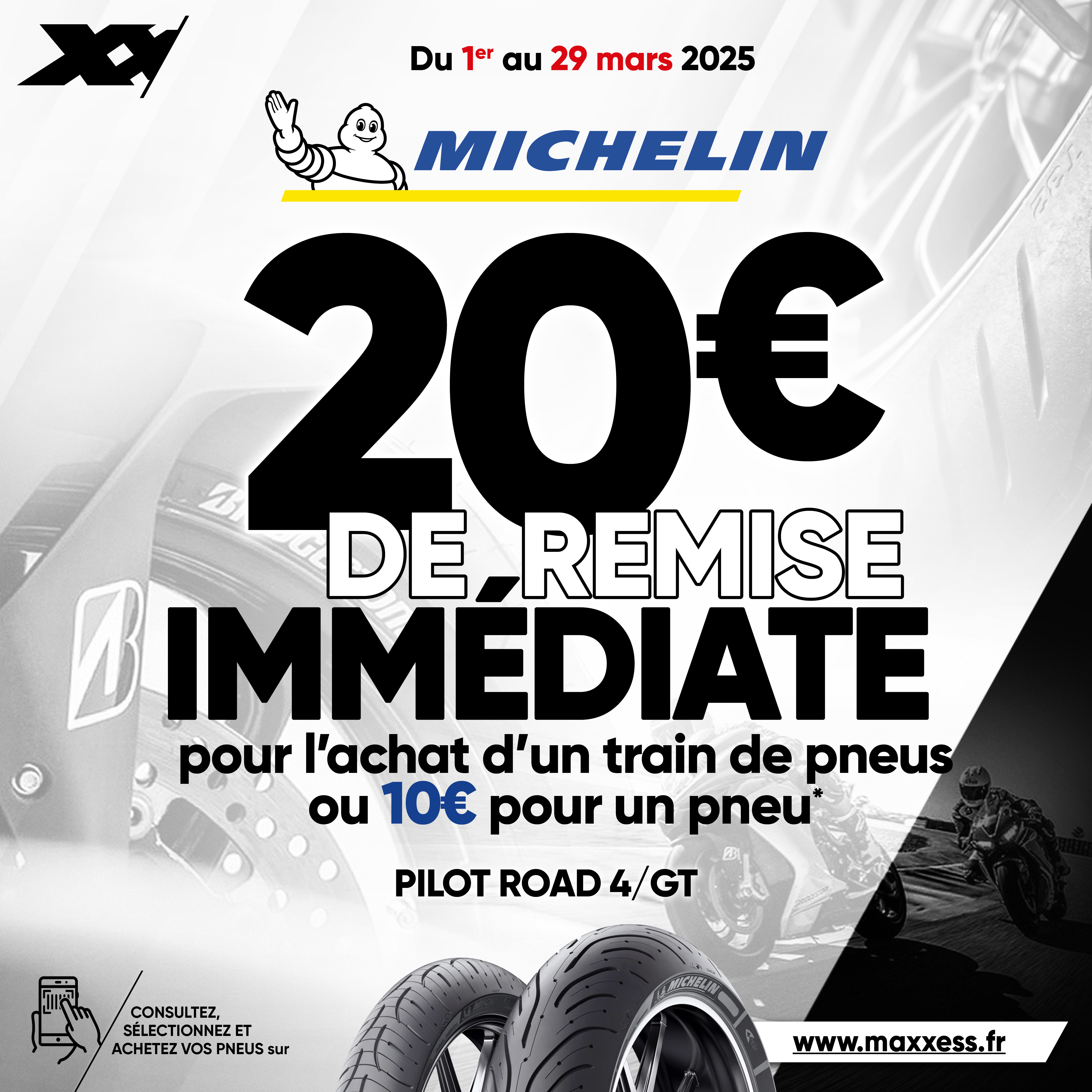 Jusqu’à 20 € De Remise Immédiate Pour L’achat De Pneus MICHELIN