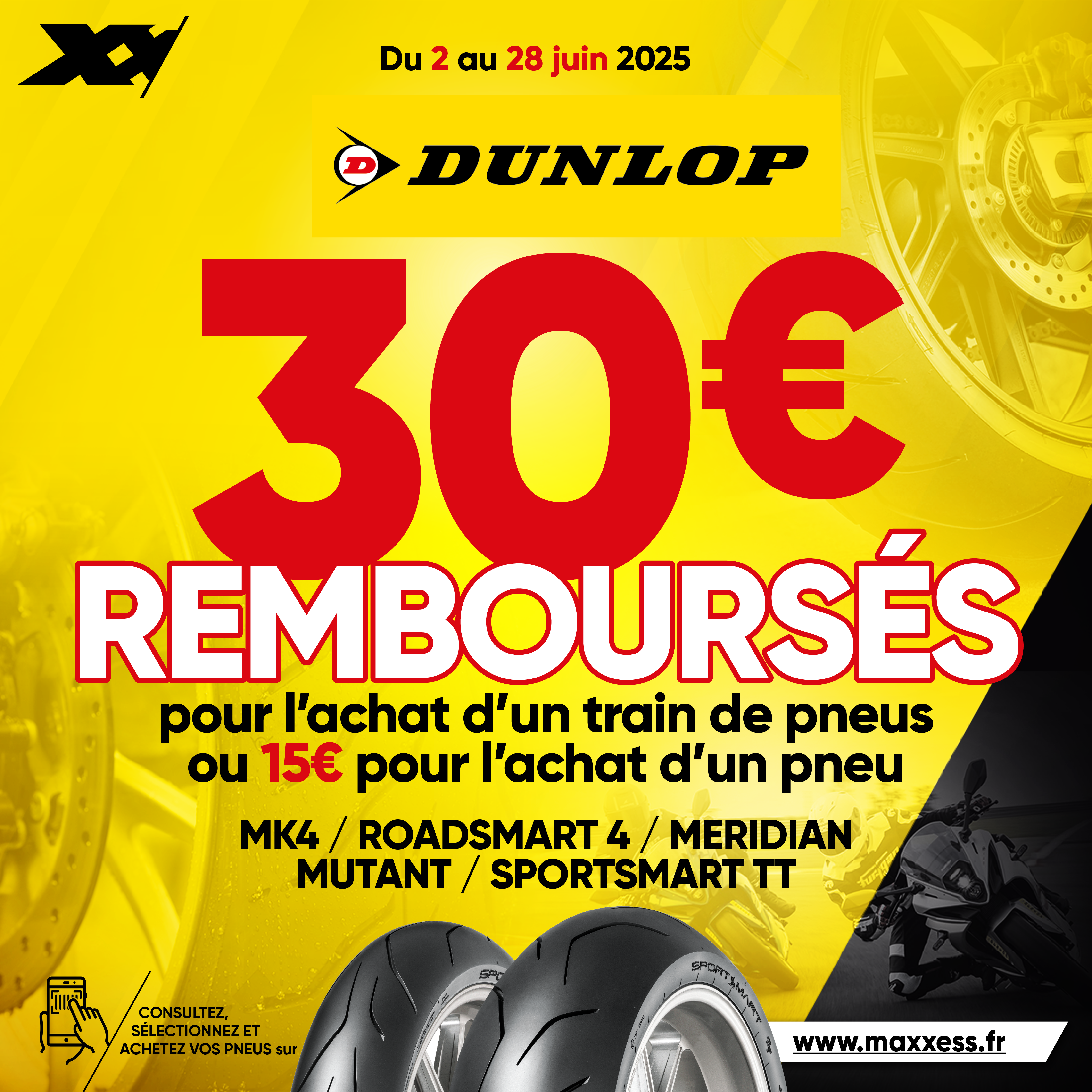 30 € De Remboursés Pour L’achat De Pneus DUNLOP